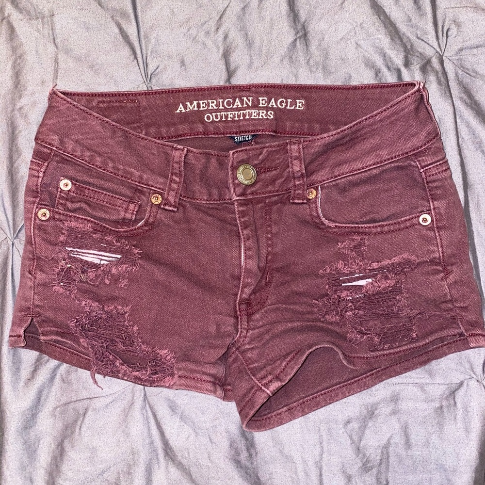 American Eagle Outfitters Maroon Shorts